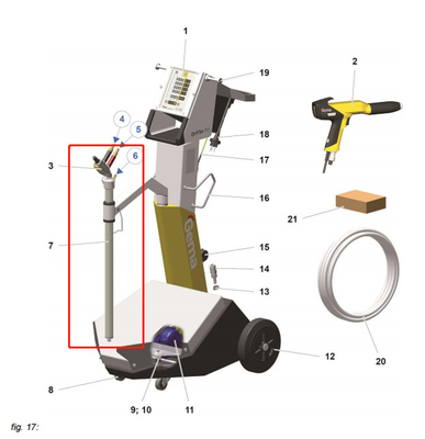 1009679 Kaplama ekipmanları yedek parçaları sıvılaştırma / emme ünitesi Optiflex Pro B