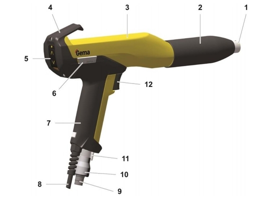 OptiSelect GM03 Manual Gun With LED High Voltage Display For Manual Equipment OptiFlex 2 B (Elle kullanılabilir ekipman için LED yüksek voltajlı ekranlı OptiSelect GM03)