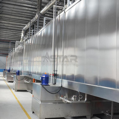 Asılı tünel elektrostatik toz kaplama hattı yüzey ön işleme ekipmanları