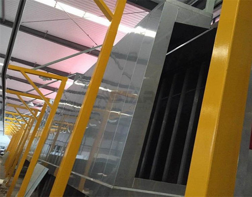 Asılı tünel elektrostatik toz kaplama hattı yüzey ön işleme ekipmanları