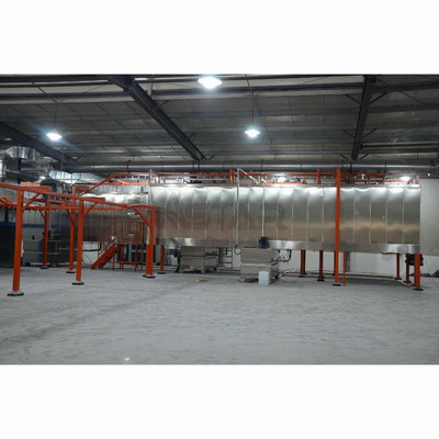 Donanım Elektrostatik toz kaplama hattı Asılı püskürtme ön işleme ekipmanları