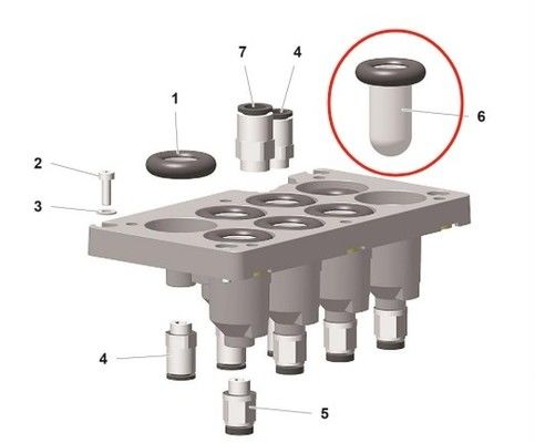 1019470 Toz kaplama toz pompası yedek parçaları Pp07
