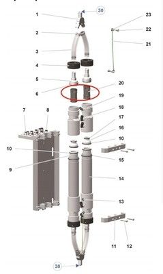 1020805 Siyah Çimdik Vana Toz Boya Tabancası Parçaları Pp07 Makinesi İçin