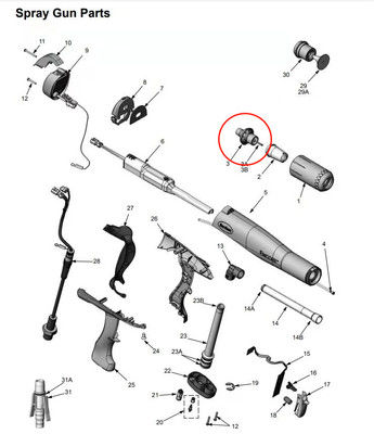 Elektrot Montajı Değiştirme 1083137 Nordson Encore El Spray tabancası için