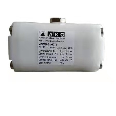 AKO DN20 Pinch Valve Manual Beyaz İç Filme Bağlantısı
