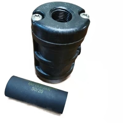 Siyah DN15 Pnömatik Squeeze Valve AKO İç İp Bağlantısını Değiştir