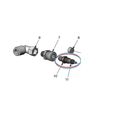 Gen II Paslanmaz Çelik Toz Besleme Pompası Nozulu 1600595 Hava Akışı Yedek Parçaları Toz Boya Makinesi İçin OEM Desteği