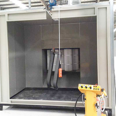 Büyük Boy Manuel Elektrostatik Iso 9001 Toz Boya Püskürtme Kabini