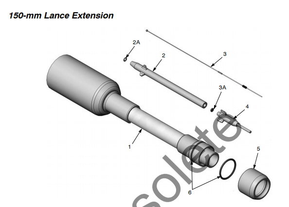 1093605 300 mm Encore Powder Coating Gun Custom OEM Destek Polişli Yüzey Lance Uzantısı 3