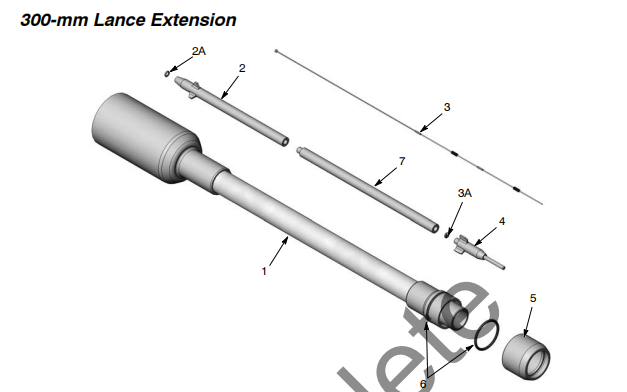 1093605 300 mm Encore Powder Coating Gun Custom OEM Destek Polişli Yüzey Lance Uzantısı 4